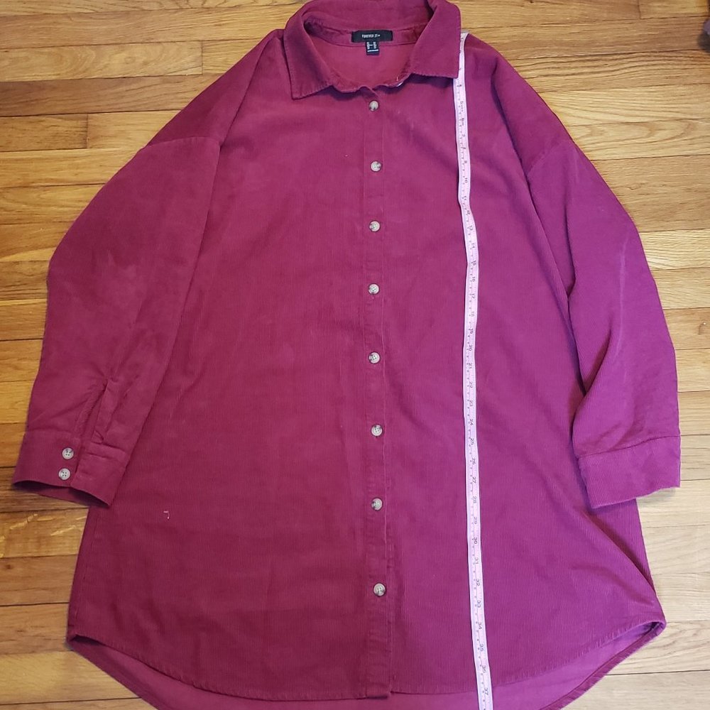 Long corduroy button up dress/cardigan